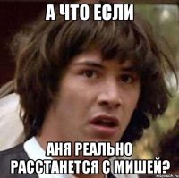 а что если аня реально расстанется с мишей?