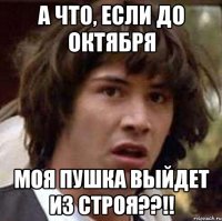 а что, если до октября моя пушка выйдет из строя??!!