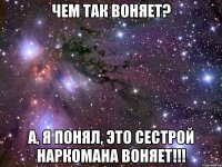 чем так воняет? а, я понял, это сестрой наркомана воняет!!!