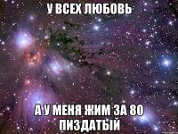 у всех любовь а у меня жим за 80 пиздатый