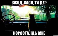 захід, вася, ти де? короста, їдь вже