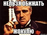 нельзя обижать жокулю