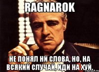 ragnarok не понял ни слова, но, на всякий случай, иди на хуй.