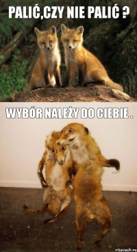 palić,czy nie palić ? wybór należy do ciebie .