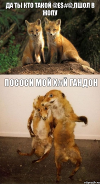 ДА ТЫ КТО ТАКОЙ @e$#@,ПШОЛ В ЖОПУ ПОСОСИ МОЙ Х#Й ГАНДОН