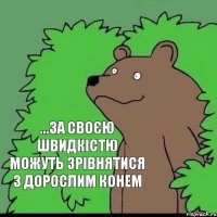 ...за своєю швидкістю можуть зрівнятися з дорослим конем