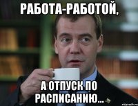 работа-работой, а отпуск по расписанию...