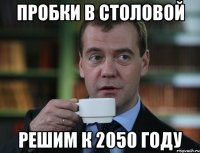 пробки в столовой решим к 2050 году