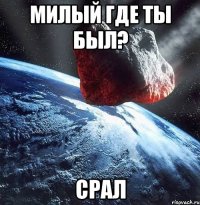 милый где ты был? срал