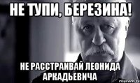 не тупи, березина! не расстраивай леонида аркадьевича