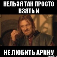 нельзя так просто взять и не любить арину