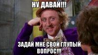 ну давай!!! задай мне свой глупый вопрос!!!