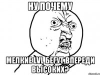 ну почему мелкие lvl бегут впереди высоких?