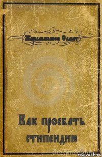 Жарылкасынов Самат Как проебать стипендию