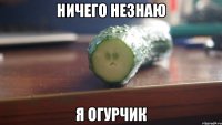 ничего незнаю я огурчик