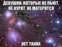 девушки, которые не пьют, не курят, не матерятся нет таких