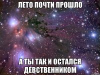 лето почти прошло а ты так и остался девственником