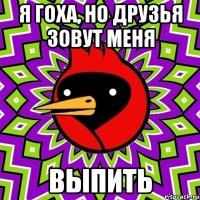 я гоха, но друзья зовут меня выпить