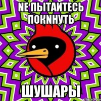 nе пытаитесь покnнуть шушары
