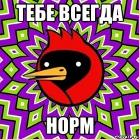 тебе всегда норм