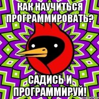как научиться программировать? садись и программируй!