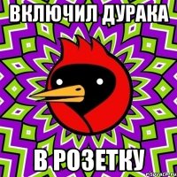 включил дурака в розетку