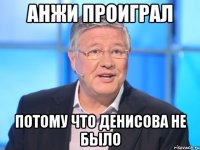 анжи проиграл потому что денисова не было