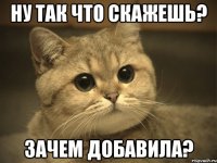 ну так что скажешь? зачем добавила?