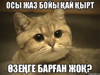 осы жаз бойы қай қырт өзеңге барған жоқ?