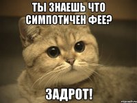 ты знаешь что симпотичен фее? задрот!