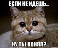 если не идешь... ну ты понял?