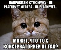 направляю стих мужу - не реагирует, сестра - не реагирует... может, что-то с консерваторией не так?