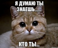 я думаю ты знаешь....... кто ты...