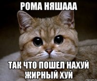 рома няшааа так что пошел нахуй жирный хуй