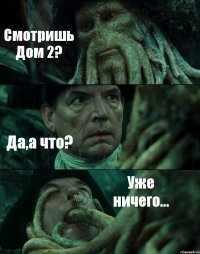 Смотришь Дом 2? Да,а что? Уже ничего...