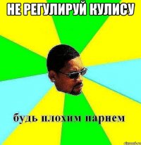 не регулируй кулису 