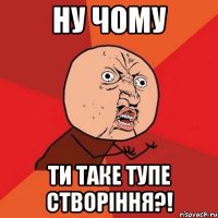 ну чому ти таке тупе створiння?!