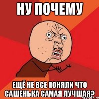 ну почему ещё не все поняли что сашенька самая лучшая?