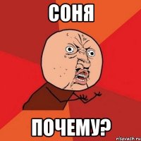 соня почему?