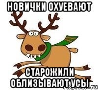 новички охуевают старожили облизывают усы