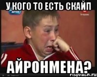 у кого то есть скайп айронмена?