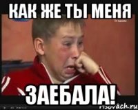 как же ты меня заебала!