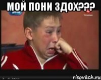 мой пони здох??? 