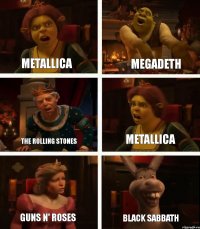 METALLICA THE ROLLING STONES GUNS N' ROSES MEGADETH METALLICA BLACK SABBATH