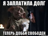 я заплатила долг 