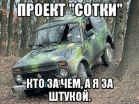 проект "сотки" кто за чем, а я за штукой.