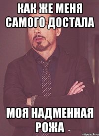 как же меня самого достала моя надменная рожа