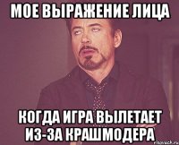 мое выражение лица когда игра вылетает из-за крашмодера