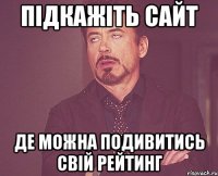 підкажіть сайт де можна подивитись свій рейтинг