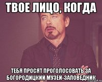 твое лицо, когда тебя просят проголосовать за богородицкий музей-заповедник